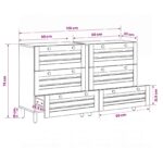 vidaXL Úložné skrine 2 ks 120 x 33 x 75 cm Masívne mango drevo – Obrázok 10