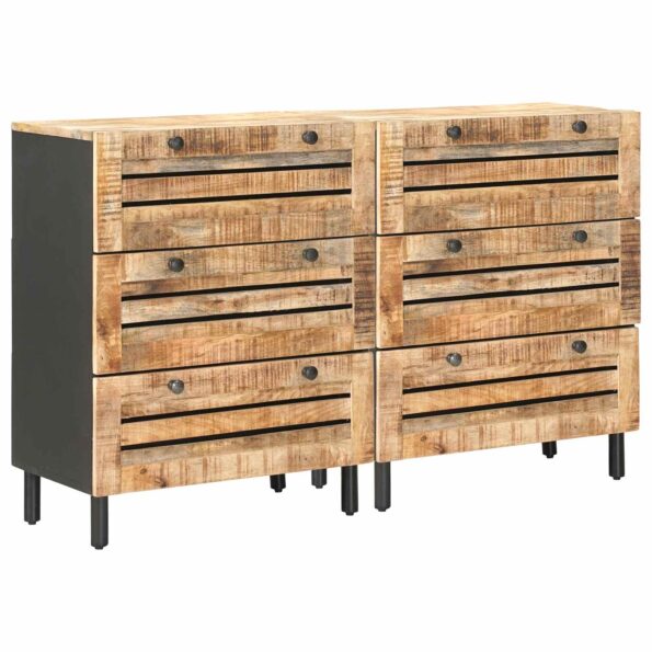 vidaXL Úložné skrine 2 ks 120 x 33 x 75 cm Masívne mango drevo – Obrázok 2