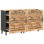 vidaXL Úložné skrine 2 ks 120 x 33 x 75 cm Masívne mango drevo – Obrázok 3