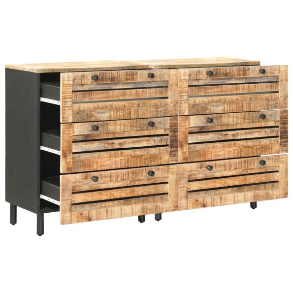 vidaXL Úložné skrine 2 ks 120 x 33 x 75 cm Masívne mango drevo – Obrázok 3