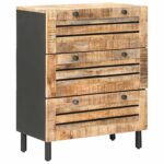 vidaXL Úložné skrine 2 ks 120 x 33 x 75 cm Masívne mango drevo – Obrázok 4