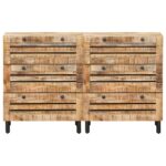 vidaXL Úložné skrine 2 ks 120 x 33 x 75 cm Masívne mango drevo – Obrázok 5