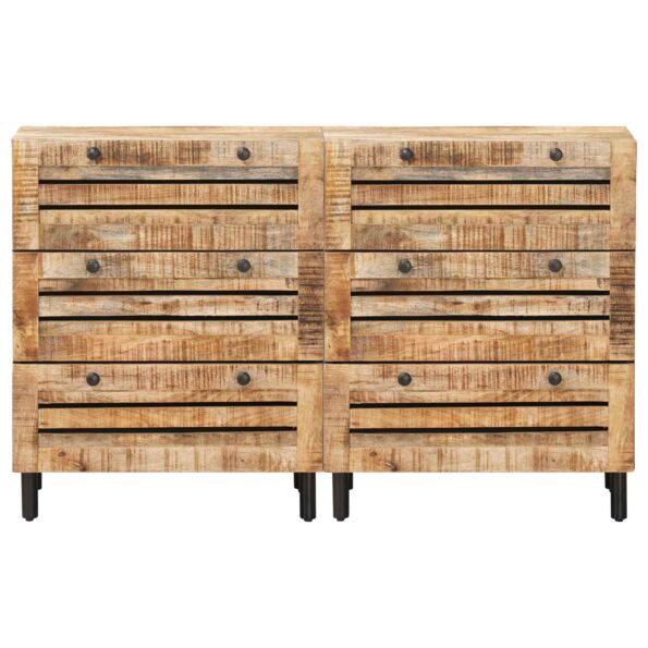vidaXL Úložné skrine 2 ks 120 x 33 x 75 cm Masívne mango drevo – Obrázok 5