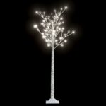vidaXL Vianočný stromček/vŕba 156 LED 1,5m studená biela, dovnútra/von – Obrázok 2