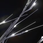 vidaXL Vianočný stromček/vŕba 200 LED 1,8 m studená biela dovnútra/von – Obrázok 5