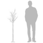 vidaXL Vianočný stromček/vŕba 200 LED 1,8 m studená biela dovnútra/von – Obrázok 7
