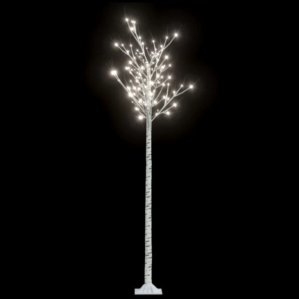 vidaXL Vianočný stromček/vŕba 220 LED 2,2 m studená biela dovnútra/von – Obrázok 2