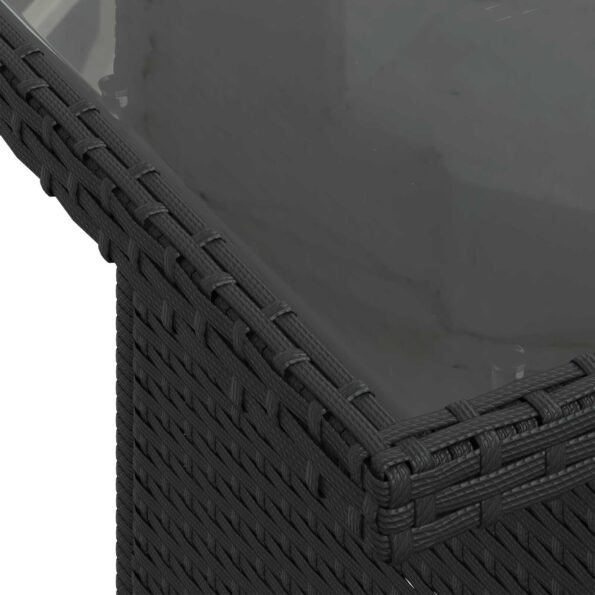 vidaXL Súprava záhradných pohoviek 8 pcs Čierna a modrá polyratan – Obrázok 9