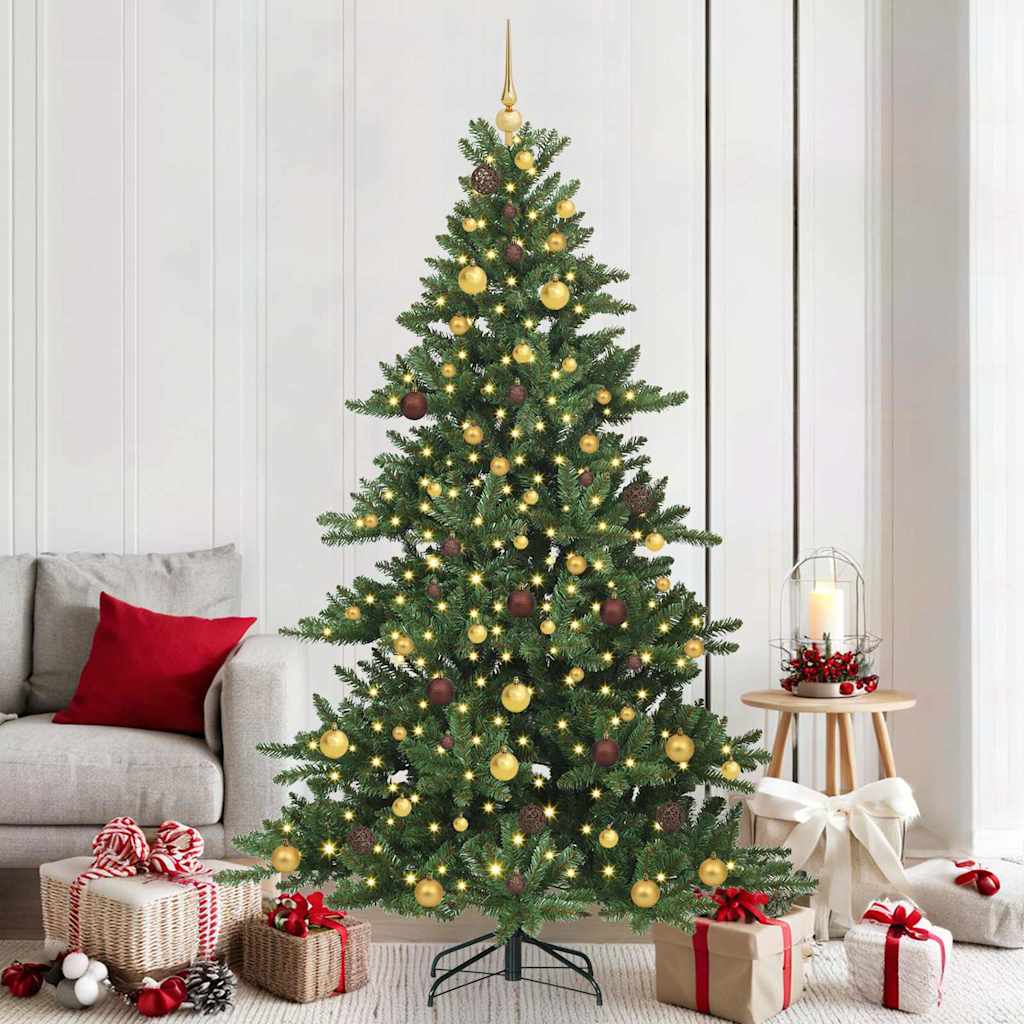 3397676_1.jpg vidaXL Umelý Sklápací Vianočný Stromček Zelená 210 cm PVC a oceľ – Obrázok 1