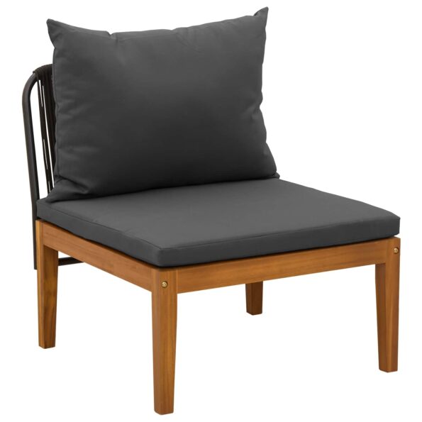 vidaXL 5 ks Záhradný lounge set s vankúšmi Prírodná – Obrázok 6