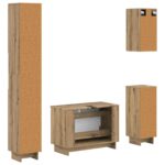 vidaXL Súprava kúpeľňových skríň v 4 kusoch EDE Dub artisan – Obrázok 6