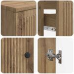 vidaXL Súprava kúpeľňových skríň v 4 kusoch EDE Dub artisan – Obrázok 7
