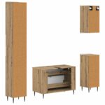 vidaXL Súprava kúpeľňových skríň v 4 kusoch ZWOLLE Dub artisan – Obrázok 6