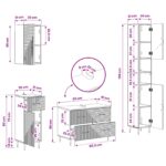 vidaXL Súprava kúpeľňových skríň v 4 kusoch HAARLEM Dub artisan – Obrázok 10