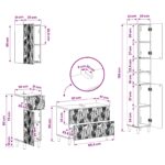 vidaXL Súprava kúpeľňových skríň v 4 kusoch DELFT Dub artisan – Obrázok 9
