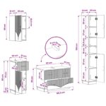 vidaXL Súprava kúpeľňových skríň v 4 kusoch HOORN Dymový dub – Obrázok 9