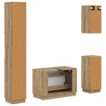 vidaXL Súprava kúpeľňových skríň v 4 kusoch HOORN Dub artisan – Obrázok 6