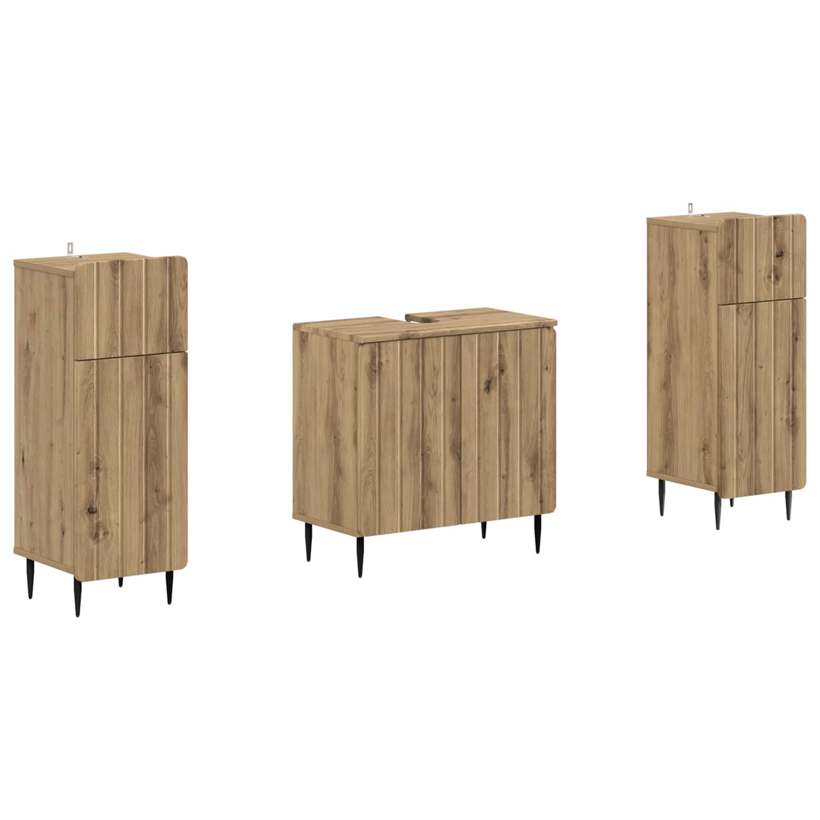 3418007_1.jpg vidaXL Súprava kúpeľňových skríň v 2 kusoch ZWOLLE Dub artisan – Obrázok 1