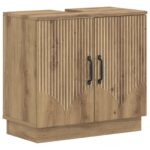 vidaXL Súprava kúpeľňových skríň v 2 kusoch HOORN Dub artisan – Obrázok 3