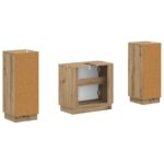 vidaXL Súprava kúpeľňových skríň v 2 kusoch HOORN Dub artisan – Obrázok 4