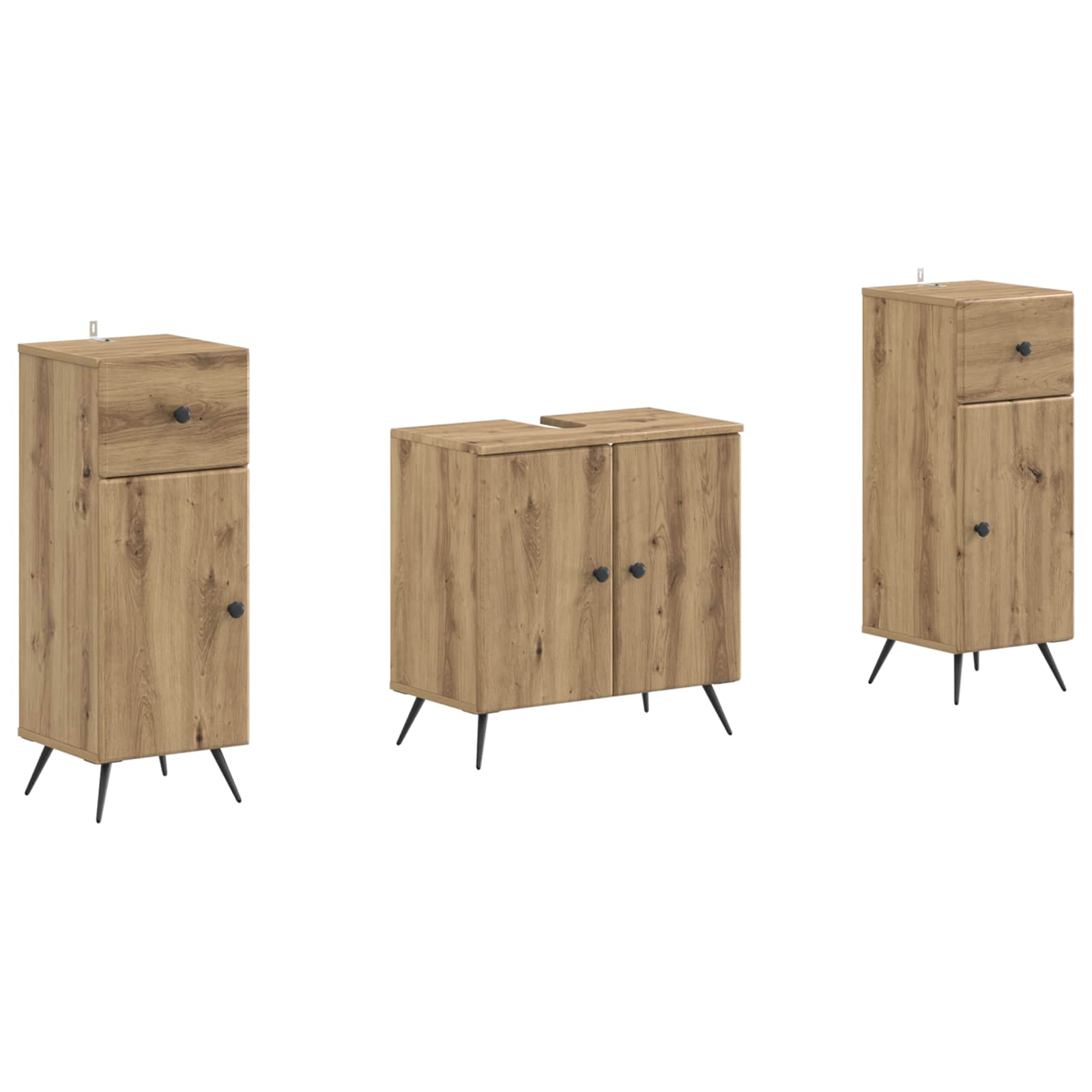 3418052_1.jpg vidaXL Súprava kúpeľňových skríň v 2 kusoch BREDA Dub artisan – Obrázok 1