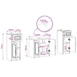 vidaXL Súprava kúpeľňových skríň v 2 kusoch UTRECHT Dymový dub – Obrázok 7
