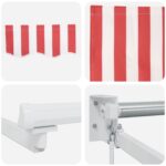 vidaXL Ručná vysúvacia markíza s LED Červená a Biela 2,5 x 2 m – Obrázok 9
