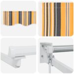vidaXL Ručná vysúvacia markíza s LED Žltá, šedá a biela 3 x 2 m – Obrázok 9