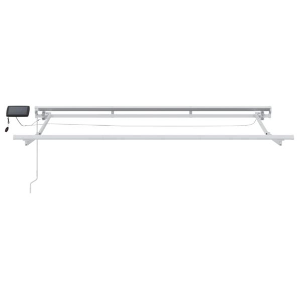 vidaXL Ručný rám markízy s LED Červená a Biela 2,5 x 2 m – Obrázok 7