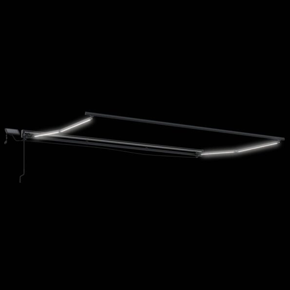 vidaXL Ručný rám markízy s LED Bežová a Antracit 4 x 2 m – Obrázok 6