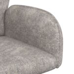 vidaXL Otočné jedálenské stoličky 6 pcs Faux semišová koža Svetlosivá – Obrázok 6