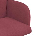 vidaXL Jedálenské stoličky 4 pcs Látka Víno červené 60 x 56 x 96 cm – Obrázok 6