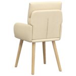 vidaXL Jedálenské stoličky 4 pcs Látka Krémová 60 x 56 x 96 cm – Obrázok 5
