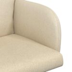 vidaXL Jedálenské stoličky 4 pcs Látka Krémová 60 x 56 x 96 cm – Obrázok 6