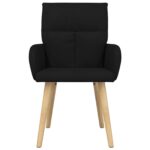 vidaXL Jedálenské stoličky 6 pcs Látka Čierna 60 x 56 x 96 cm – Obrázok 3