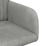 vidaXL Jedálenské stoličky 4 pcs Zamat Svetlosivá 55 x 50 x 84 cm – Obrázok 6
