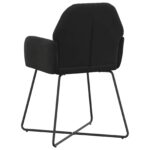 vidaXL Jedálenské stoličky 4 pcs Zamat Čierna 55 x 50 x 84 cm – Obrázok 5