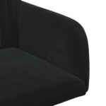 vidaXL Jedálenské stoličky 4 pcs Zamat Čierna 55 x 50 x 84 cm – Obrázok 6