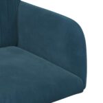 vidaXL Jedálenské stoličky 4 pcs Zamat Modrá 55 x 50 x 84 cm – Obrázok 6