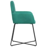 vidaXL Jedálenské stoličky 4 pcs Zamat Tyrkysová 55 x 50 x 84 cm – Obrázok 4