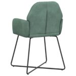 vidaXL Jedálenské stoličky 4 pcs Zamat Morská zelená 55 x 50 x 84 cm – Obrázok 5