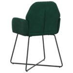 vidaXL Jedálenské stoličky 6 pcs Zamat Tmavozelená 55 x 50 x 84 cm – Obrázok 5