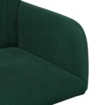vidaXL Jedálenské stoličky 6 pcs Zamat Tmavozelená 55 x 50 x 84 cm – Obrázok 6