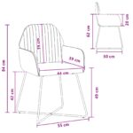 vidaXL Jedálenské stoličky 6 pcs Zamat Ružová 55 x 50 x 84 cm – Obrázok 8