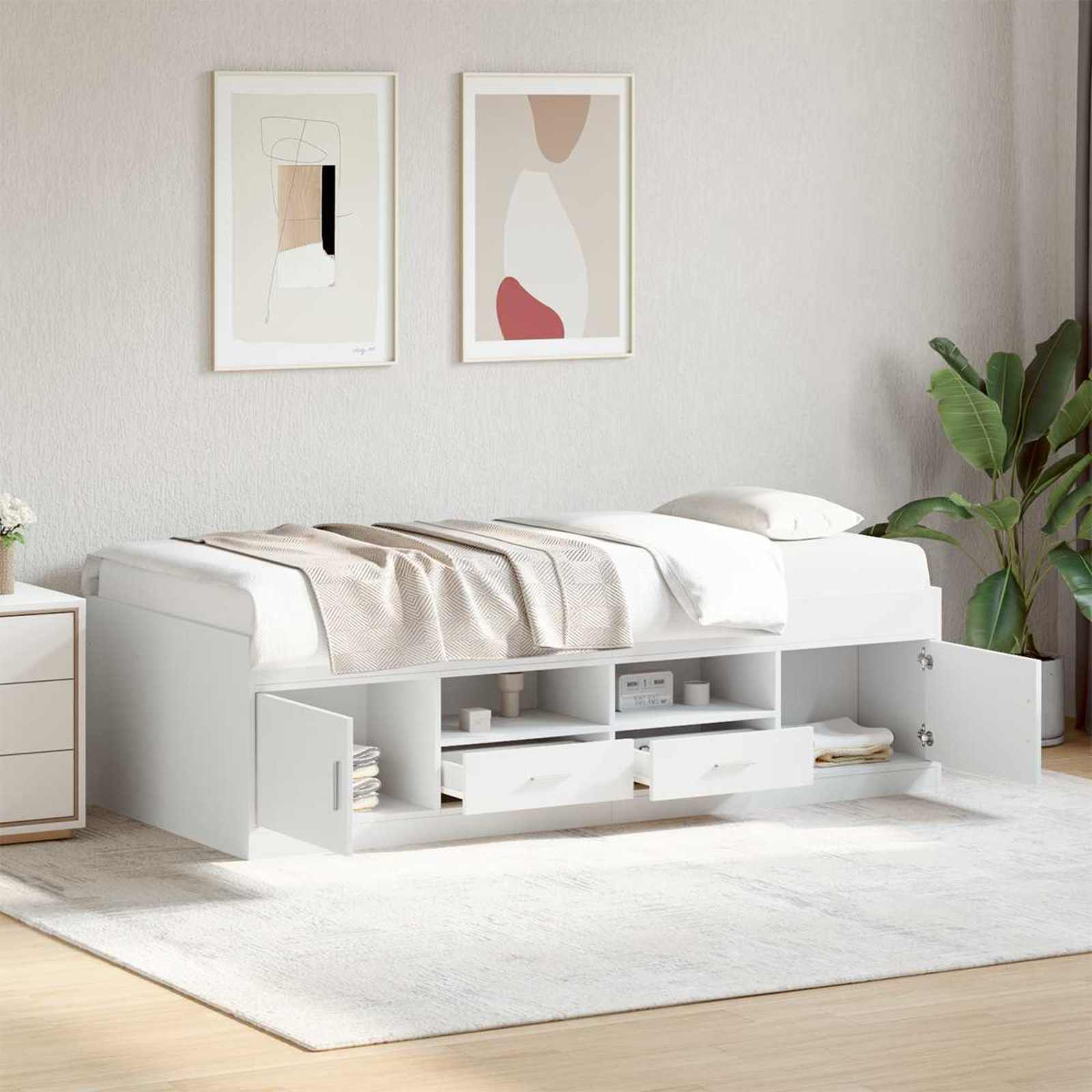 3429493_1.jpg vidaXL Rám postele so skladom Biela 80 x 200 cm Kompozitné drevo – Obrázok 1