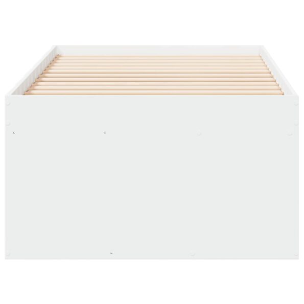 vidaXL Rám postele so skladom Biela 80 x 200 cm Kompozitné drevo – Obrázok 4