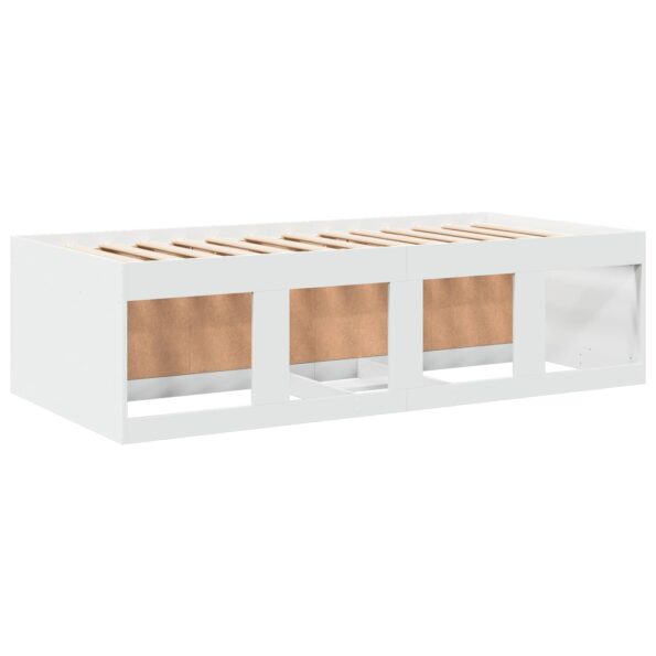 vidaXL Rám postele so skladom Biela 80 x 200 cm Kompozitné drevo – Obrázok 6