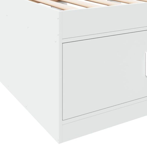 vidaXL Rám postele so skladom Biela 80 x 200 cm Kompozitné drevo – Obrázok 7