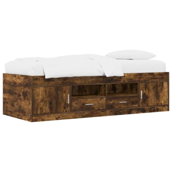 vidaXL Rám postele so skladom Dymový dub 80 x 200 cm Kompozitné drevo – Obrázok 2