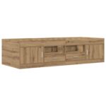 vidaXL Rám postele so skladom Dub artisan 80 x 200 cm Kompozitné drevo – Obrázok 3